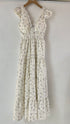 Vintage V Neck Design Midi Dress